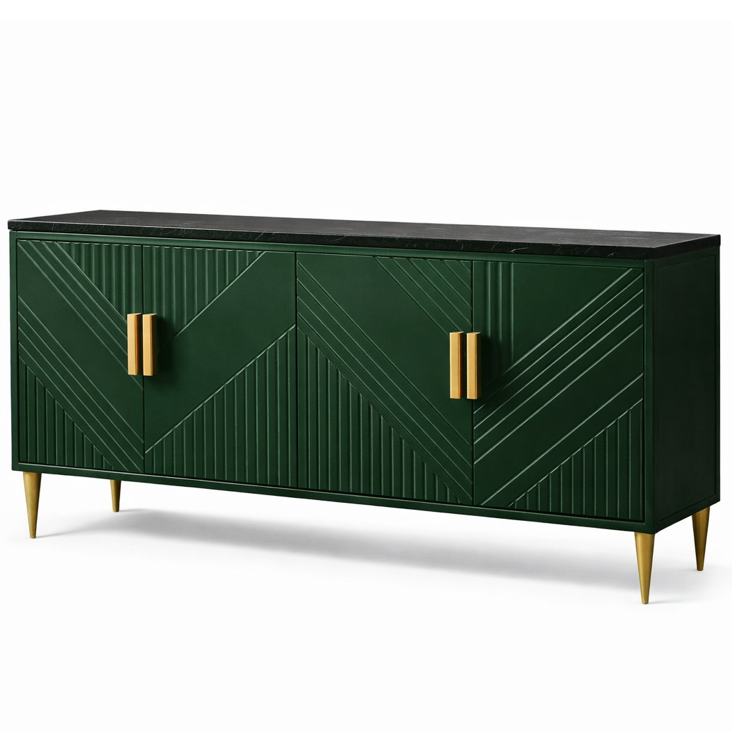 Emerald Crest Chevron Sideboard