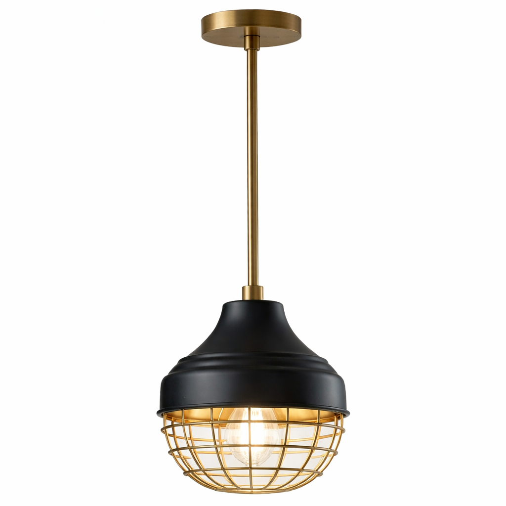Alden Industrial Cage Pendant Light