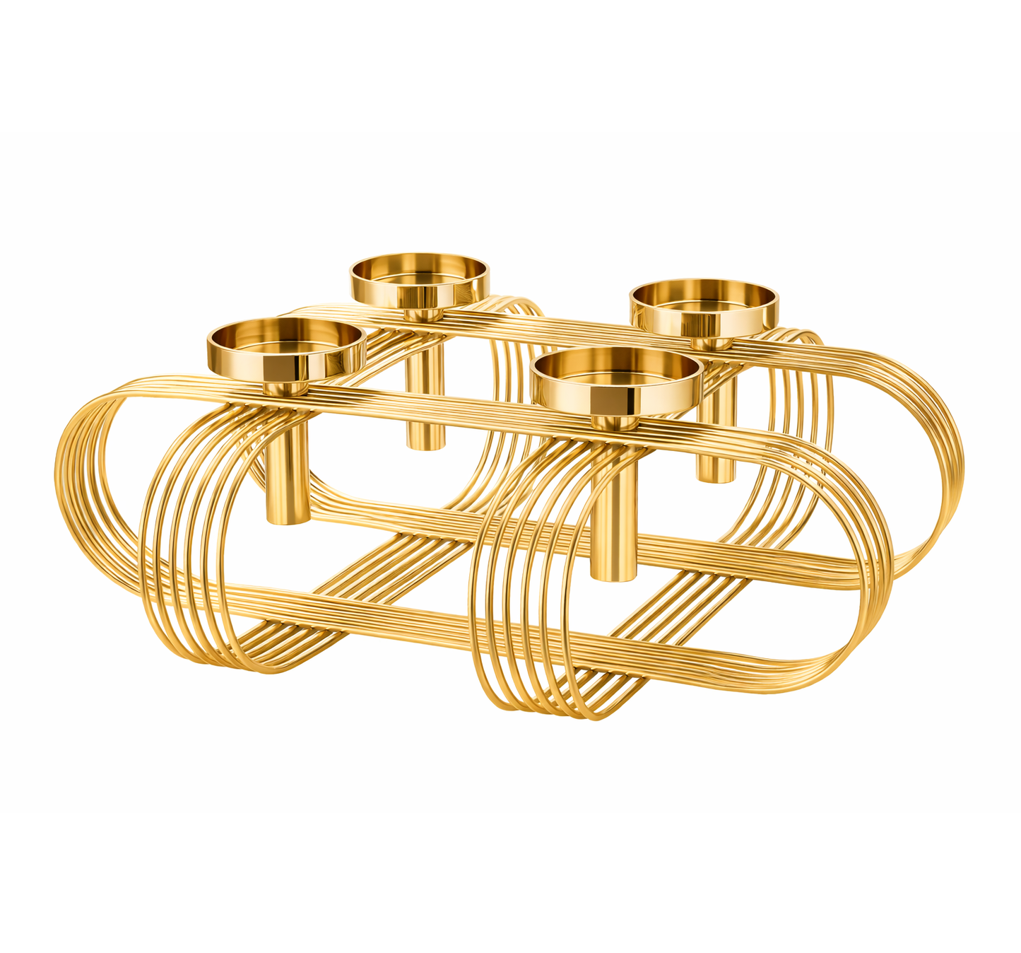 Brich & Bronze Solenne Arc Grand Candle Stand with elegant curved design and tall candle holder in a polished finish