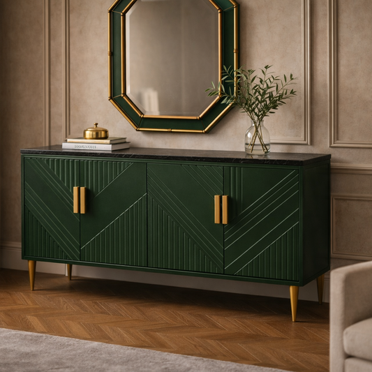 Emerald Crest Chevron Sideboard