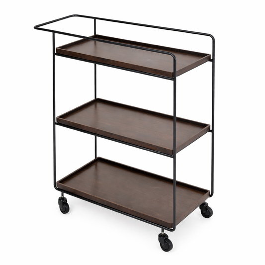 3-Tier Rolling Bar Cart