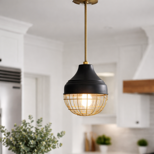 Alden Industrial Cage Pendant Light