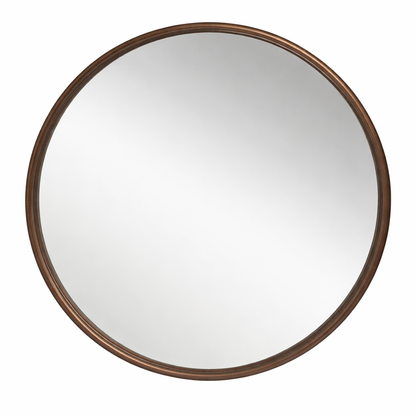 Bronze Halo Wall Mirror by Brich & Bronze featuring a round mirror with a bronze-colored halo frame for stylish wall decor.