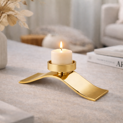 modern gold candle holder for home decor