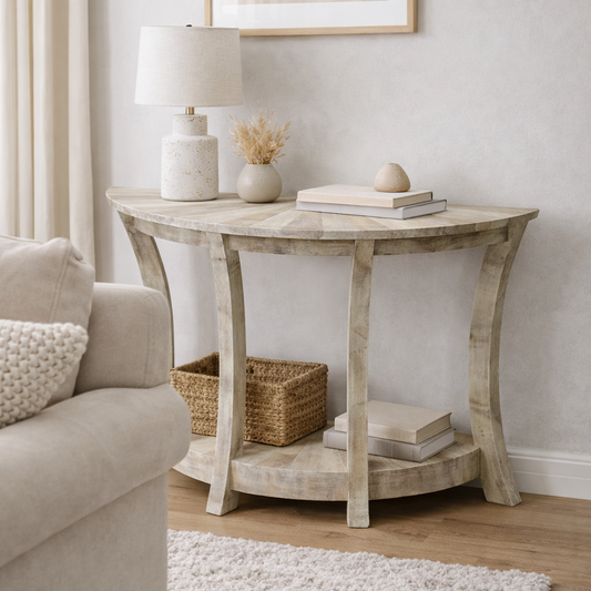 Sanibel Console Table – Whitewash Wood Console Table