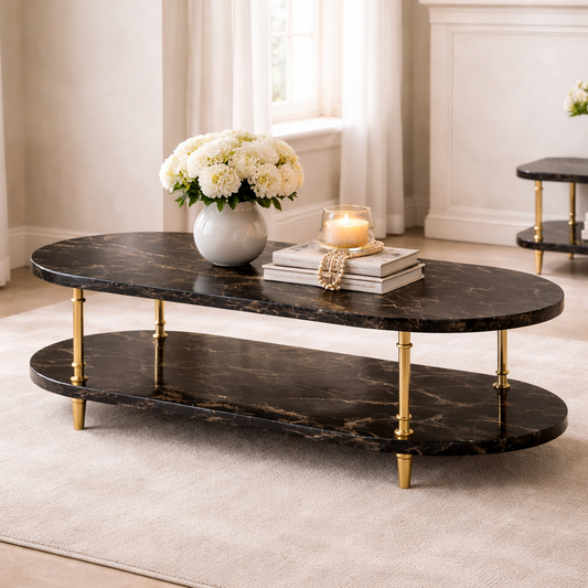 black glass modern coffee table for living room