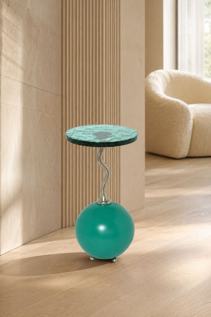 Verdant Orb Sculptural Accent Table