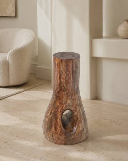 Arbor Loop Sculptural Wooden Side Table