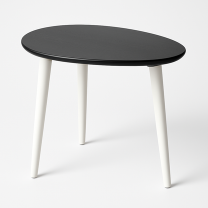 Norvyn Side Table – Black & White Wood Modern Accent Table