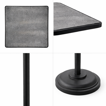 Brich & Bronze Eclipse drink table featuring a sleek round surface and modern design, perfect for living room or patio use.