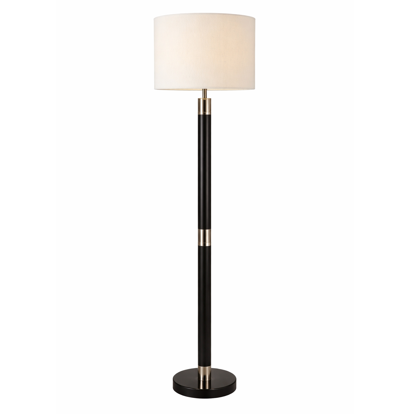 Kehf Al Fateh Monroe Luxe floor lamp in black and antique pewter finish, designer style with sleek modern design