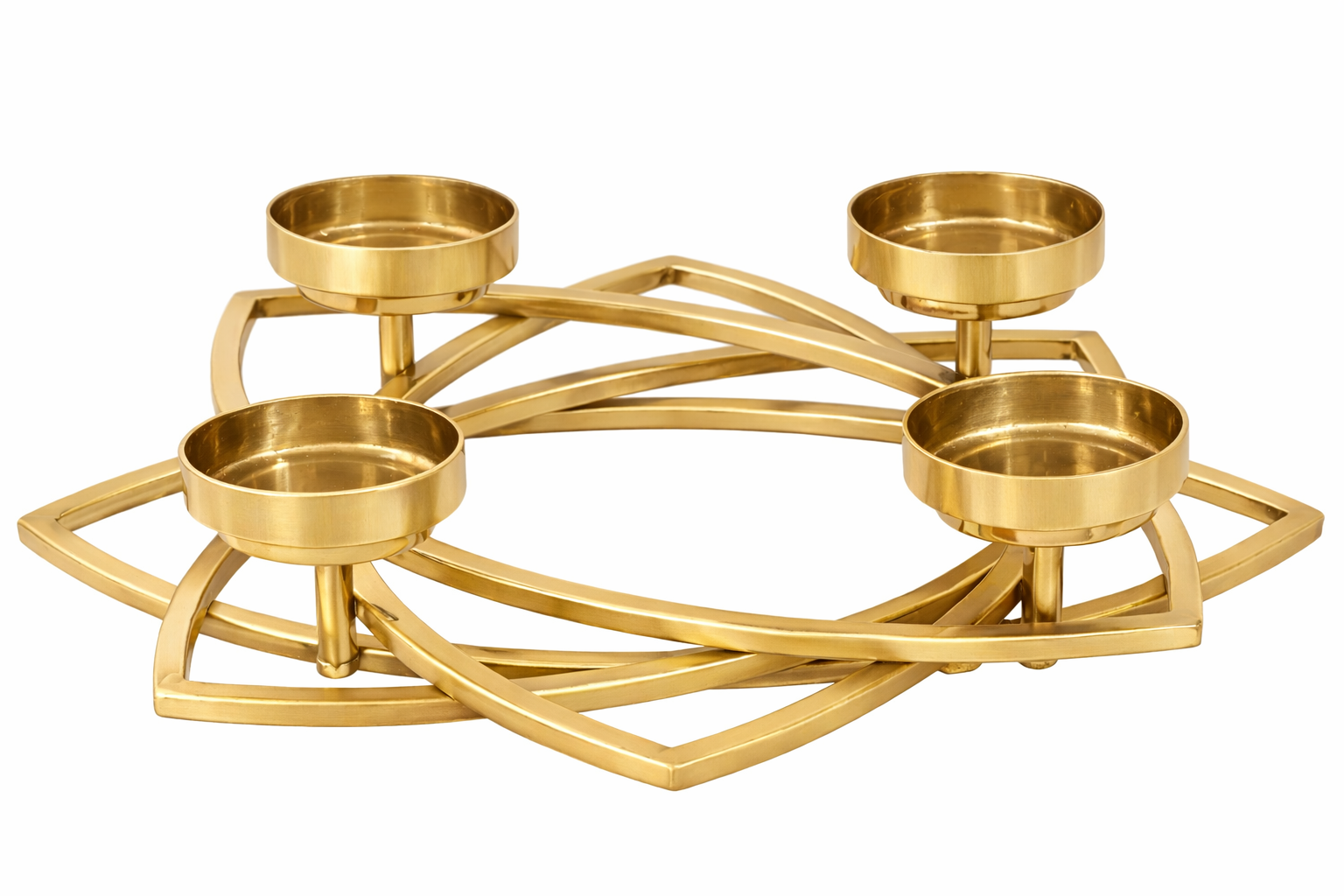 Brich & Bronze Elysian four-light table accent with modern design, featuring four adjustable light fixtures on a sleek table base.