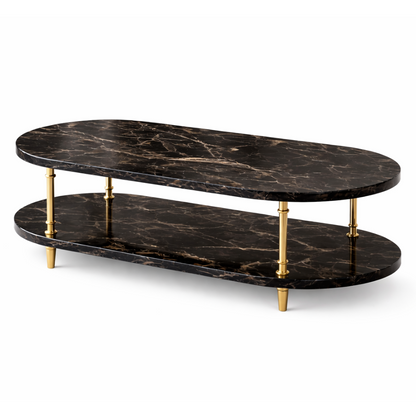 Modern Elcoris coffee table by Brich & Bronze with a sleek wooden surface and minimalist design.