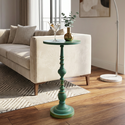green gold accent side table for living room