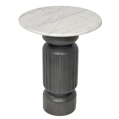 grey marble side table for living room decor