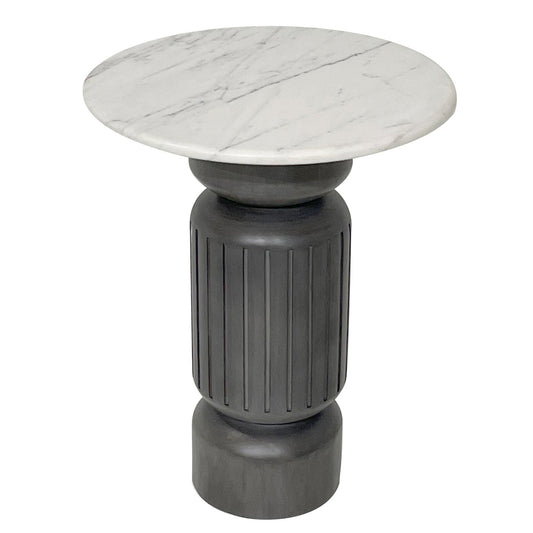 grey marble side table for living room decor
