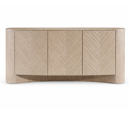 Aurora Curve White Wash Sideboard